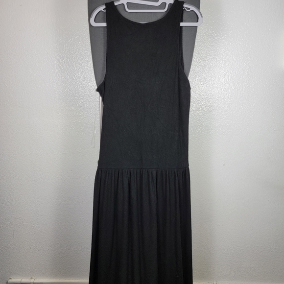 Universal Thread Black Women's Drop Waist Knit Midi Slip Dress Size XL - Picture 2 of 4